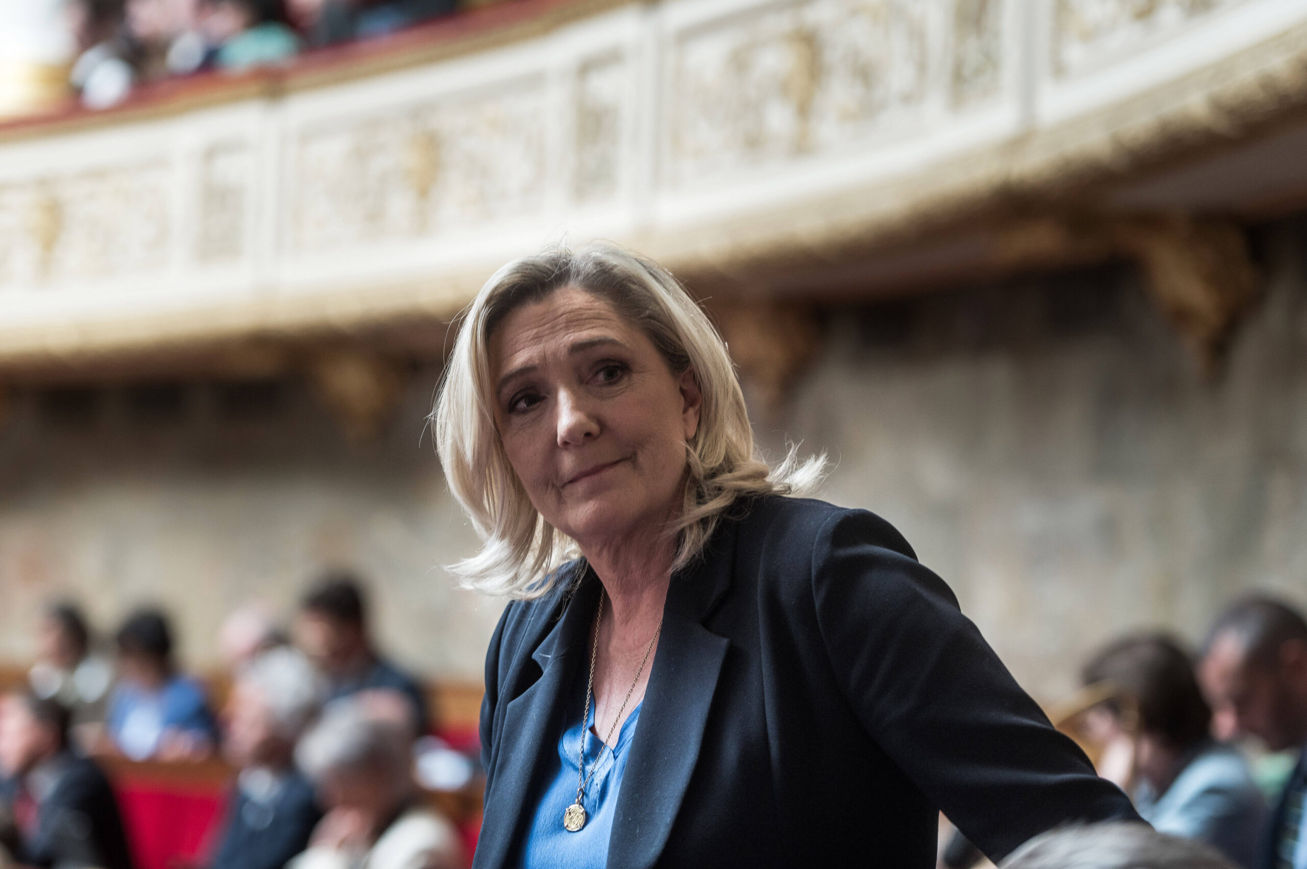 Marine Le Pen lors d'un déplacement de campagne ; sa rentrée officielle est prévue le 13 septembre 2026 à Hénin-Beaumont.