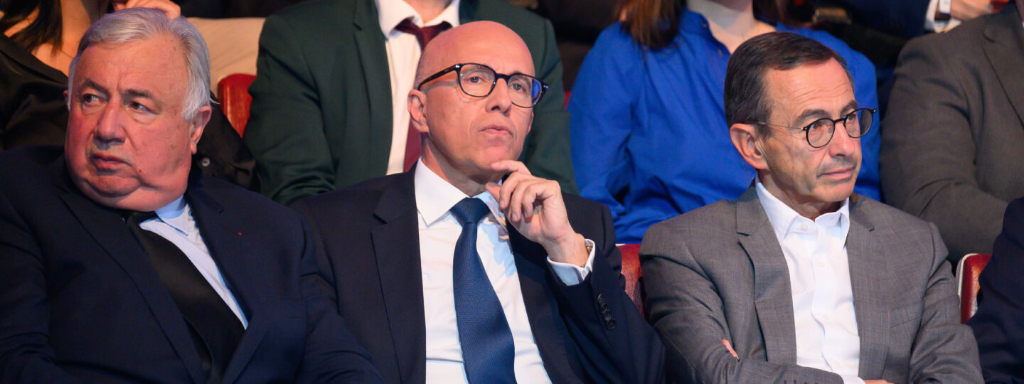 Paris: Eric Ciotti delivers a speech during right wing party Les Republicains (LR) general assembly