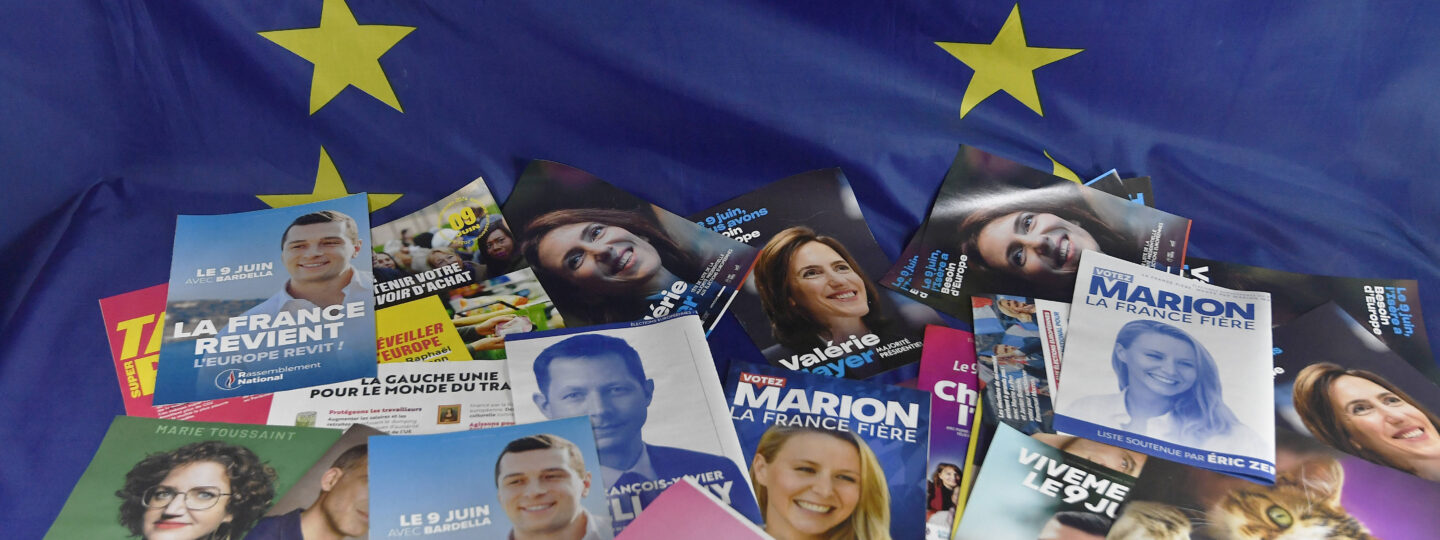 Photo illustration des elections europeennes en France du 9 Juin 2024