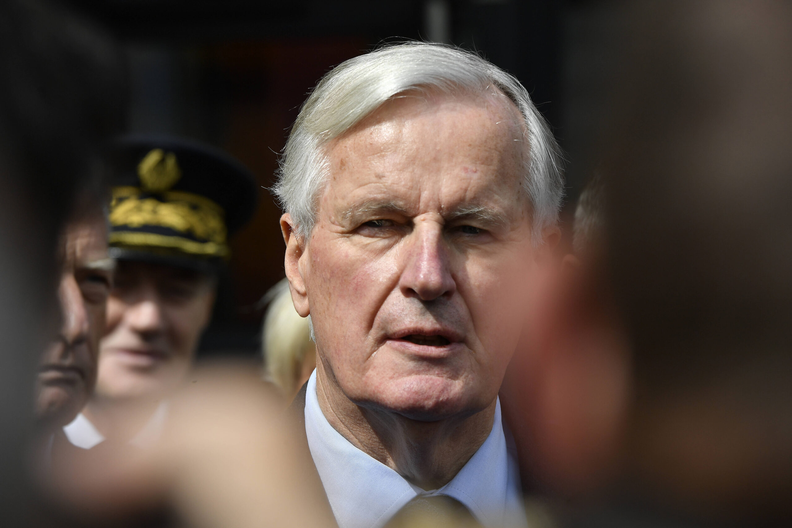 France Point presse Michel BARNIER a l INES du Technolac Bourget du Lac