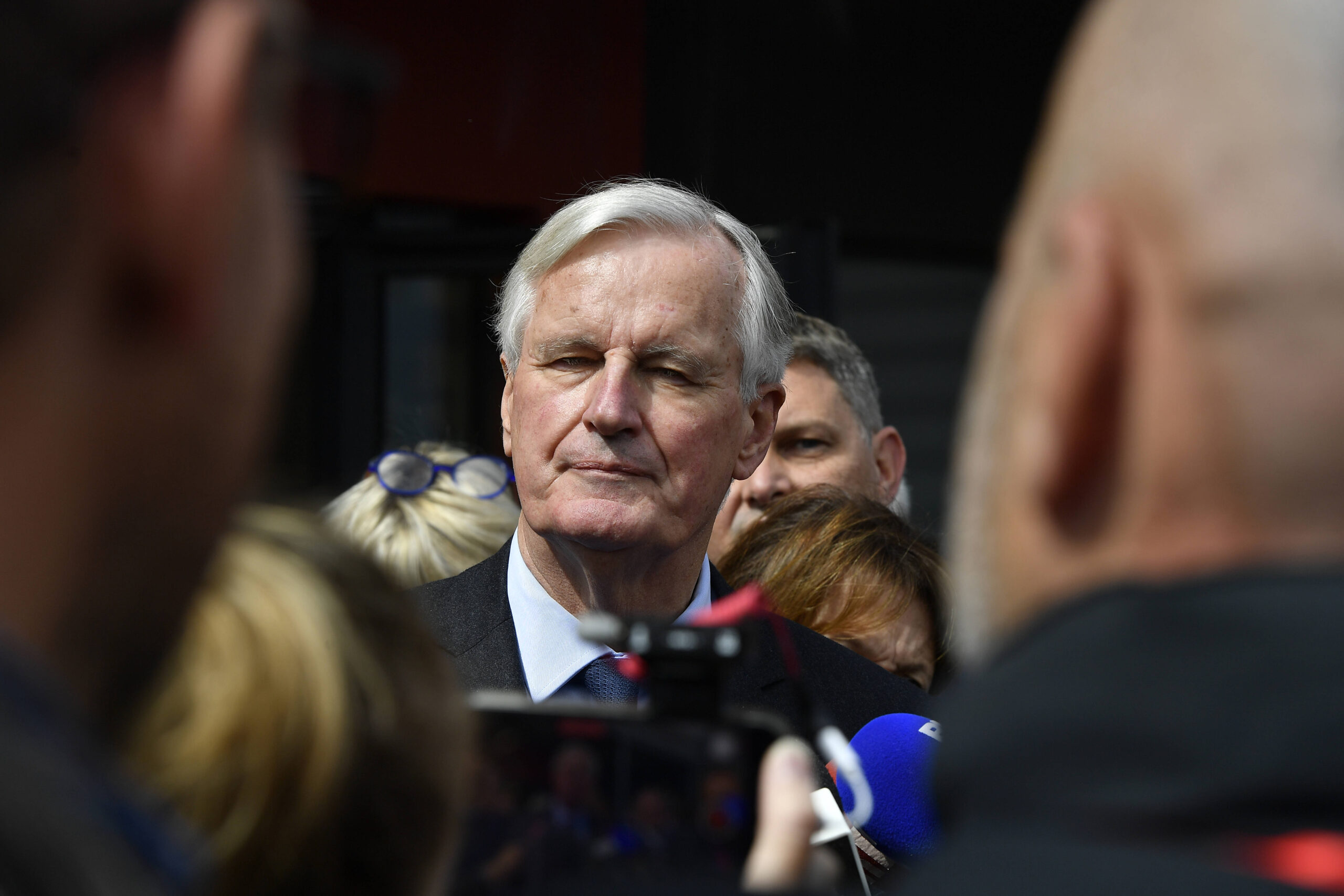 France Point presse Michel BARNIER a l INES du Technolac Bourget du Lac