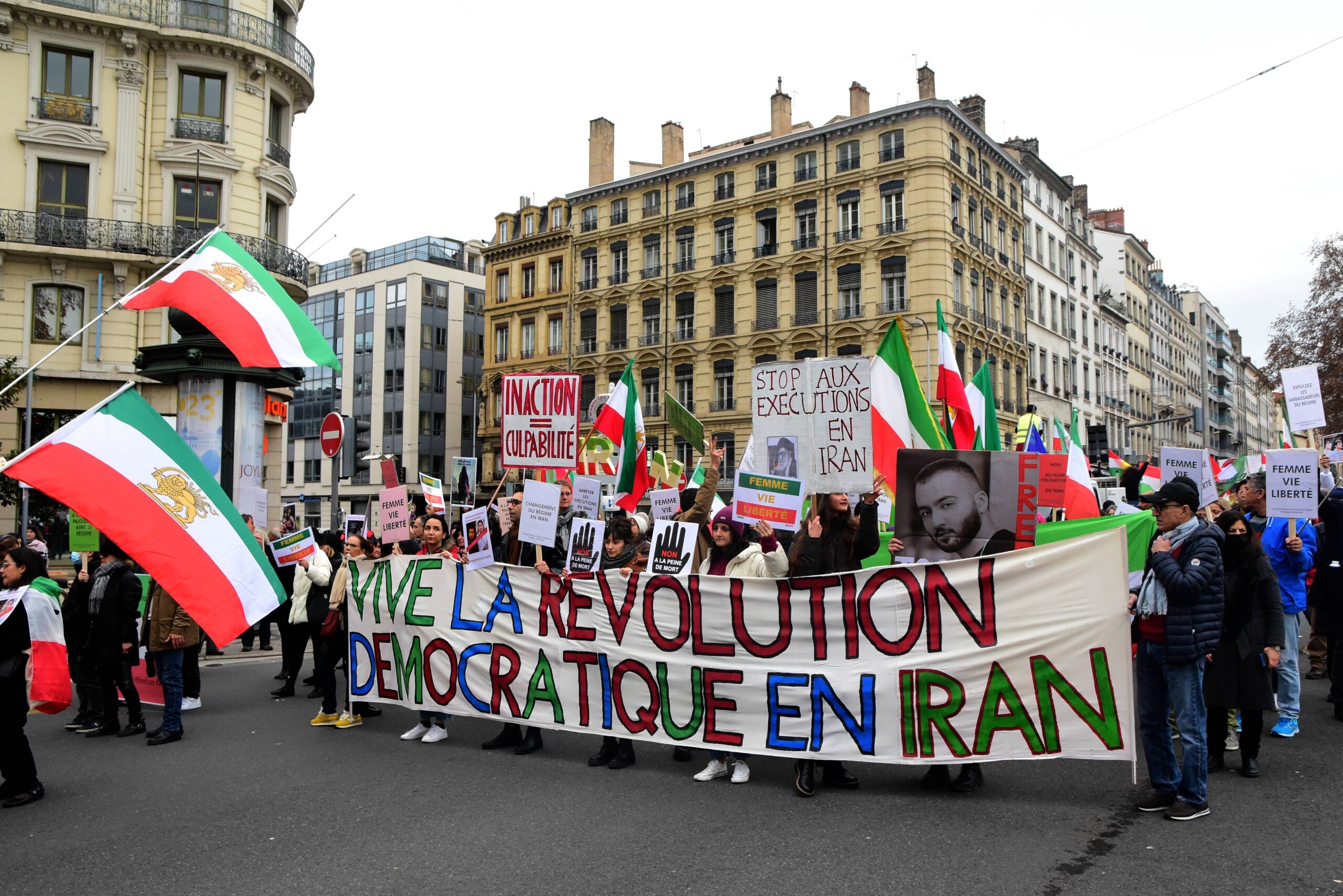 Protest in Lyon against Iran regime, January 8th 2023