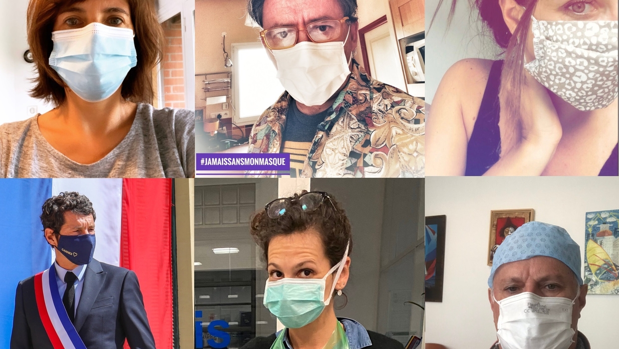Jamais Sans Mon Masque Des Medecins Appellent A Porter Le Masque Dans Les Lieux Clos Pour Stopper L Epidemie Public Senat