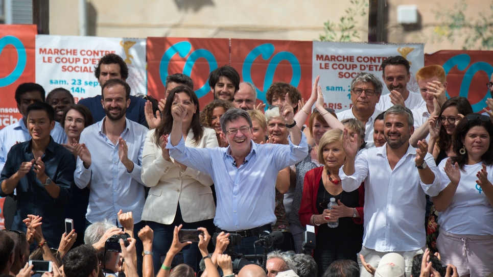 Résultat de recherche d'images pour "Melenchon humour Marseille aout 2017"