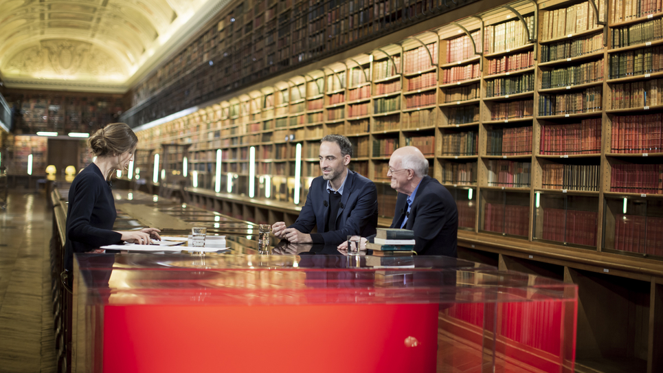 Marcel Gauchet et Raphaël Glucksmann sur le plateau de Livres & vous
