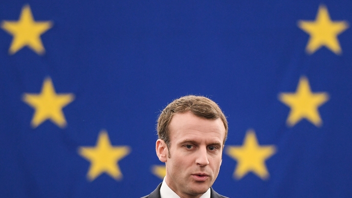 Le président français Emmanuel Macron prononce un discours devant le Parlement européen à Strasbourg, le 17 avril 2018