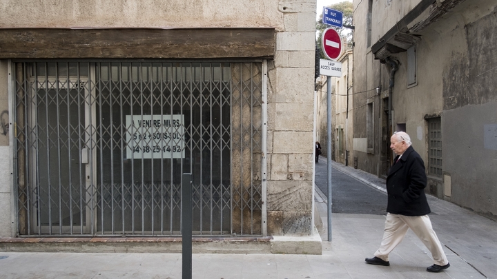 Un commerce à vendre dans le centre-ville de Carcassonne, en février 2018