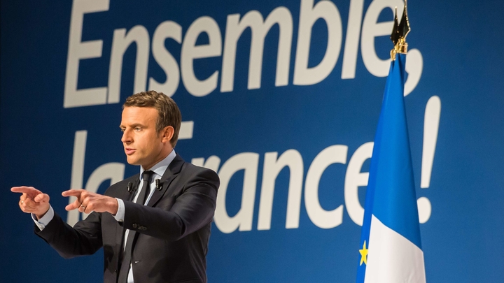 FRA Emmanuel Macron meeting in Chatellerault.