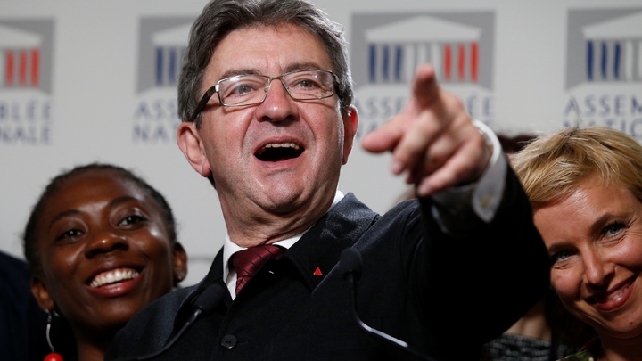 Jean-Luc Mélenchon à l'Assemblée nationale à Paris, le 27 juin 2017 