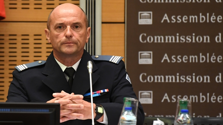 Pierre Leleu,le commandant de l'unité de CRS déployée le 1er mai place de la Contrescarpe, auditionné devant la commission des Lois du Sénat le 27 juillet 2018