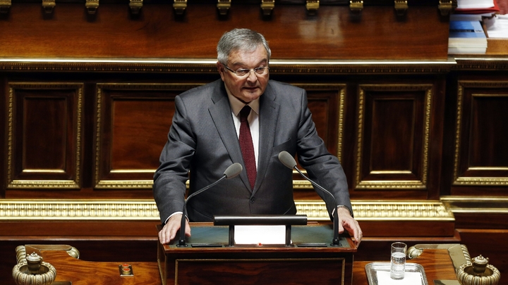 Le sénateur Michel Mercier, au Sénat à Paris, le 16 mars 2016