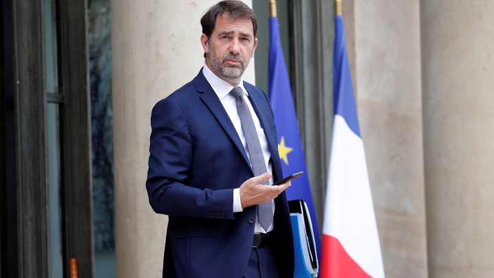 Le ministre de l'Intérieur  Christophe Castaner, quitte l'Elysée le 17 juin 2020
