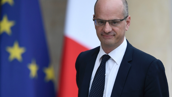 Le ministre de l'Education nationale Jean-Michel Blanquer, arrivant à l'Elysée pour participer au premier conseil des ministres du nouveau gouvernement, le 18 mai 2017