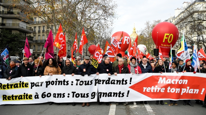 Manifestation contre la réforme des retraites à Paris, le 10 décembre 2019