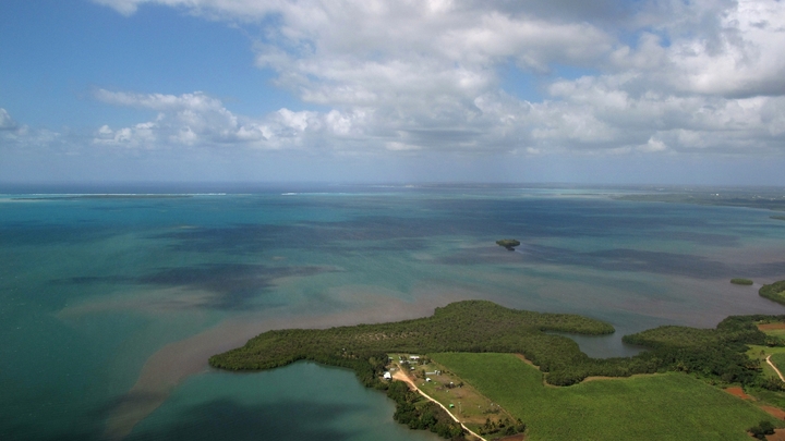 Vue aérienne de la Guadeloupe, en 2009