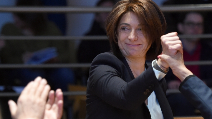 Martine Vassal, présidente des Bouches-du-Rhône, également à la tête de la métropole Aix-Marseille-Provence, à Marseille le 2 avril 2015