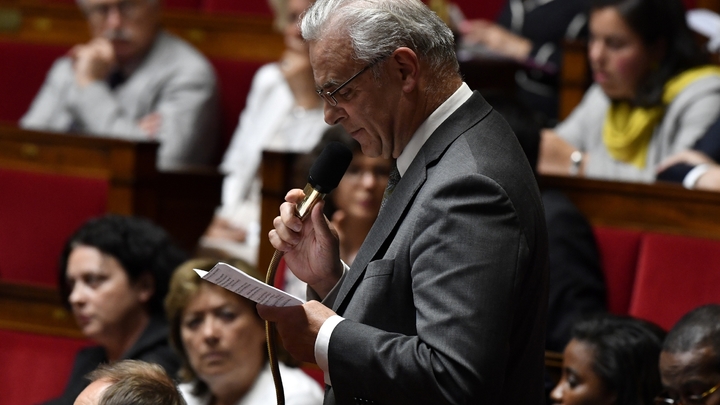 François Cornut-Gentille à l'Assemblée nationale à Paris le 22 mai 2018
