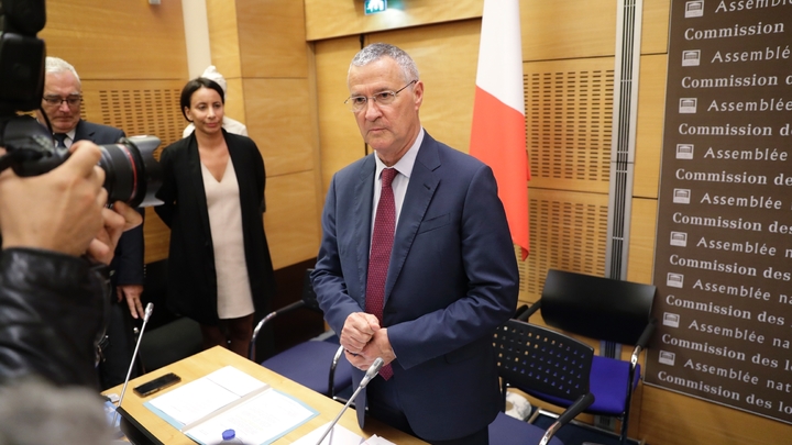 Le directeur de cabinet du président de la République Patrick Strzoda devant la commission d'enquête de l'Assemblée nationale à Paris, le 24 juillet 2018