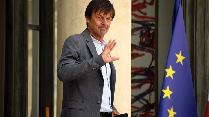 Nicolas Hulot sort de l'Elysée le 22 août 2018