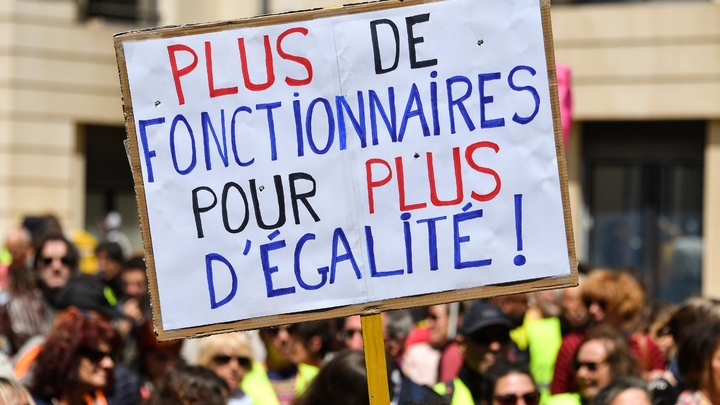 Manifestation contre le projet de réforme de la fonction publique, à Marseille, le 9 mai 2019