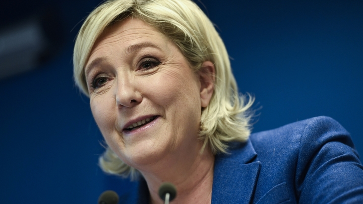 La présidente du Front National Marine Le Pen, le 15 janvier 2018