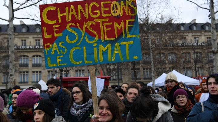 Manifestation pour le climat, le 27 janvier 2019 à Paris