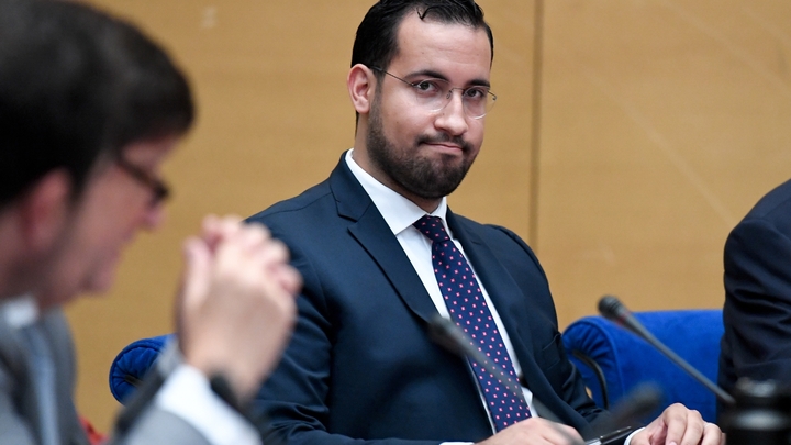 Alexandre Benalla lors de son audition devant le Senat, à Paris, le 19 septembre 2018