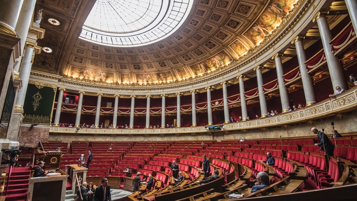L'hémicycle de l'Assemblée nationale à Paris, le 10 octobre 2017