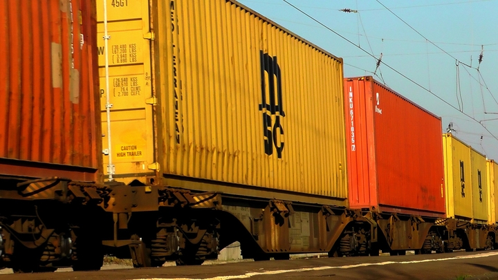 Un train de marchandises