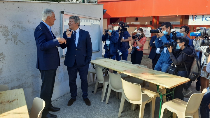 Michel Barnier et Franck Louvrier à La Baule