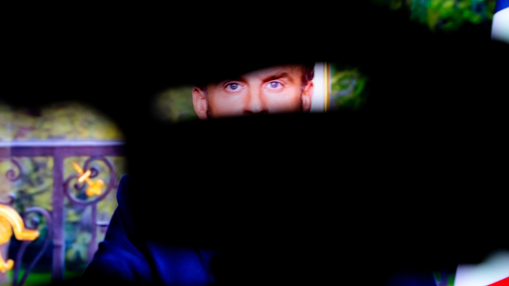 Allocution televisee de Emmanuel Macron.