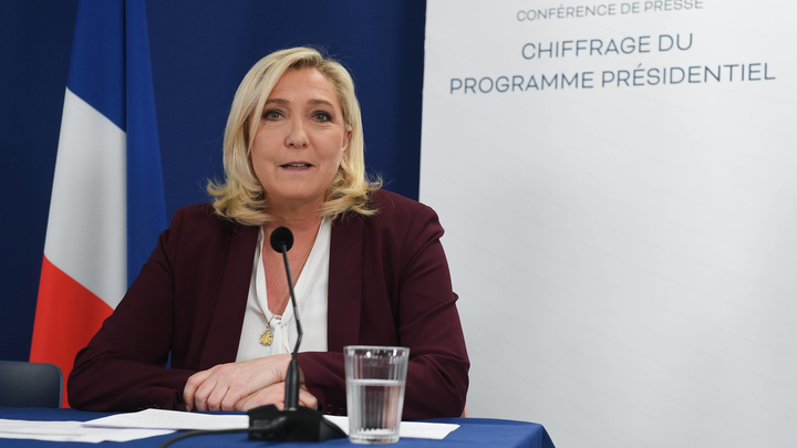 Paris Conference de presse de Marine Le Pen