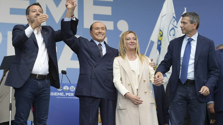 Comizio chiusura campagna elettorale del centro destra in Rome, Italy - 22 Sept 2022