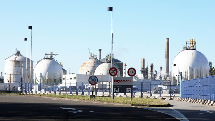 Greve a la raffinerie Esso ExxonMobill de Port Jerome sur Seine