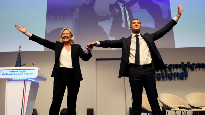 Paris: New election at French far-right party Rassemblement National with Jordan Bardella and Marine Le Pen