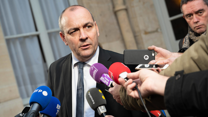 Paris: Laurent Berger leaves after a meeting with French Prime Ministe  Borne