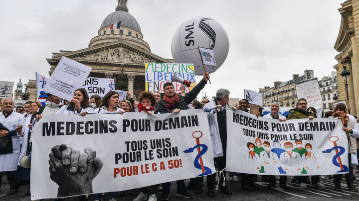 Paris: Manifestation medecins liberaux