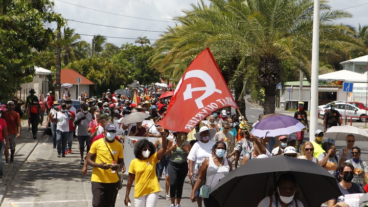 Demonstration against the health passport Covid 19, Grande-Terre, Guadeloupe - 18 Sep 2021