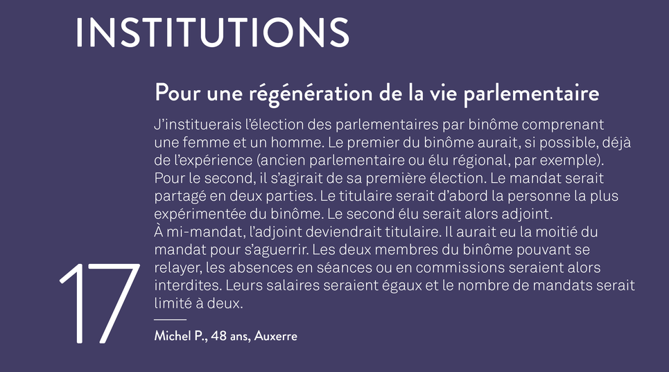 Tous président proposition 17