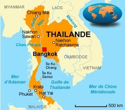 Carte Thaïlande