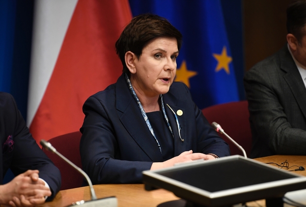 la chef du gouvernement conservateur nationaliste polonais, Beata Szydlo, le 9 mars 2017 à Bruxelles