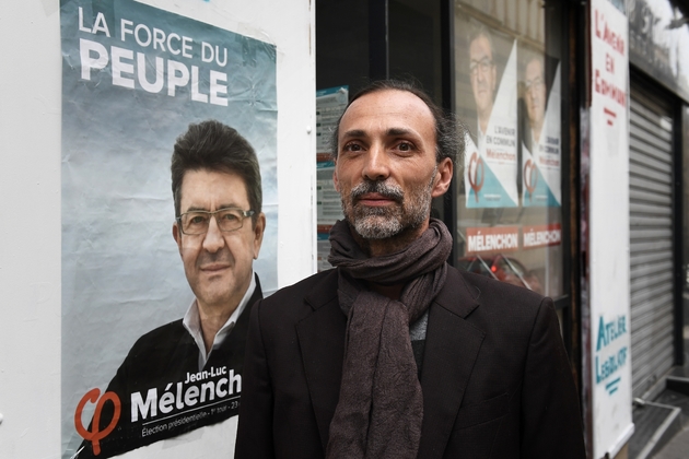 Gérald Souchet, candidat La France Insoumise pour les législatives, à Marseille le 25 avril 2017