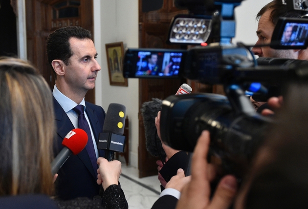 Le président syrien Bachar al-Assad le 9 janvier 2017 à Damas 