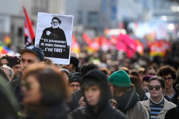 Manifestation contre la réforme des retraites, le 29 janvier 2020 à Rennes