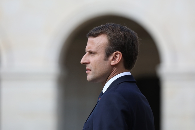 Le président Emmanuel Macron, le 22 septembre 2017 aux Invalides, à Paris