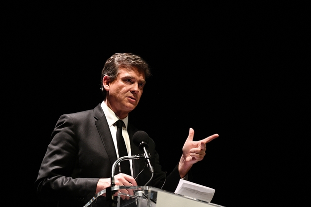 Arnaud Montebourg en meeting pour la primaire le 9 janvier 2017 à Paris 