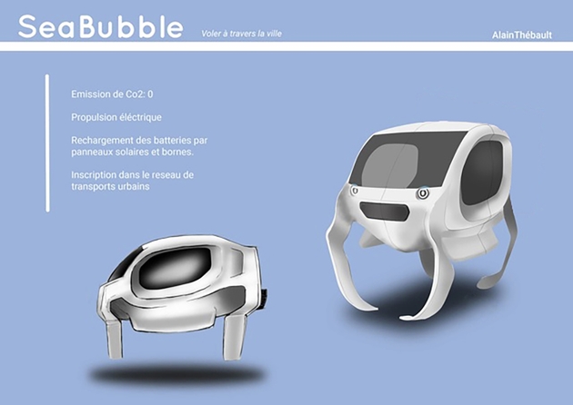 Photo fournie par le skipper français Alain Thébault montrant le projet SeaBubble