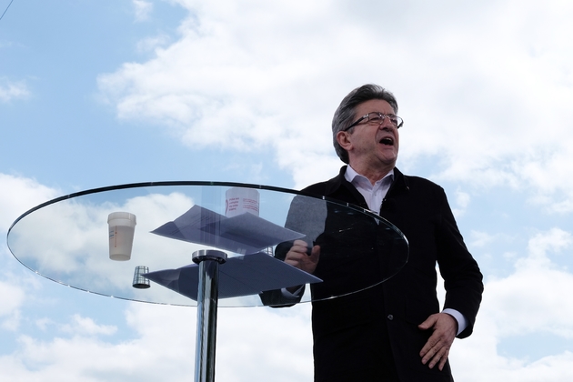 Jean-Luc Mélenchon en meeting à Toulouse, le 16 avril 2017 