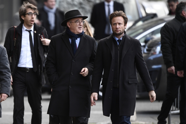Bernard Poignant et Boris Vallaud le 5 janvier 2017 à Paris
