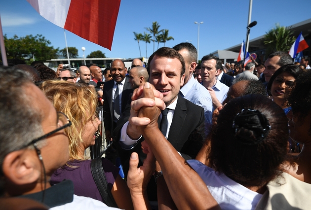 Macron au contact des réunionnais, le 25 mars 2017 à Saint-Denis de la Réunion 